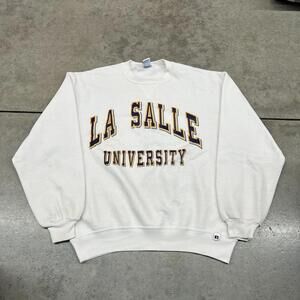 vintage la salle university collegiate russell athletics made in usa crewneck